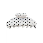 Big Effing Clip in Blanc Polka Dot