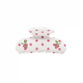 Sweetheart Clip in Coconut Berry Dot