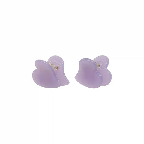 Baby Heart Clip Set in Tart