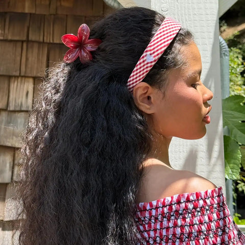 Halo Headband in Cherry Gingham