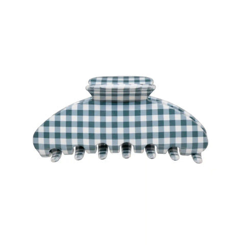 Big Effing Clip in Navy Gingham