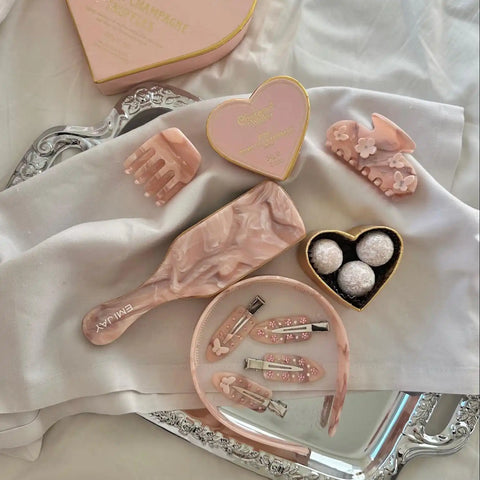 Popstar Clips in Strawberry Crepe