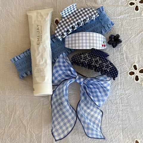 Ruffle Headband in Powder Blue